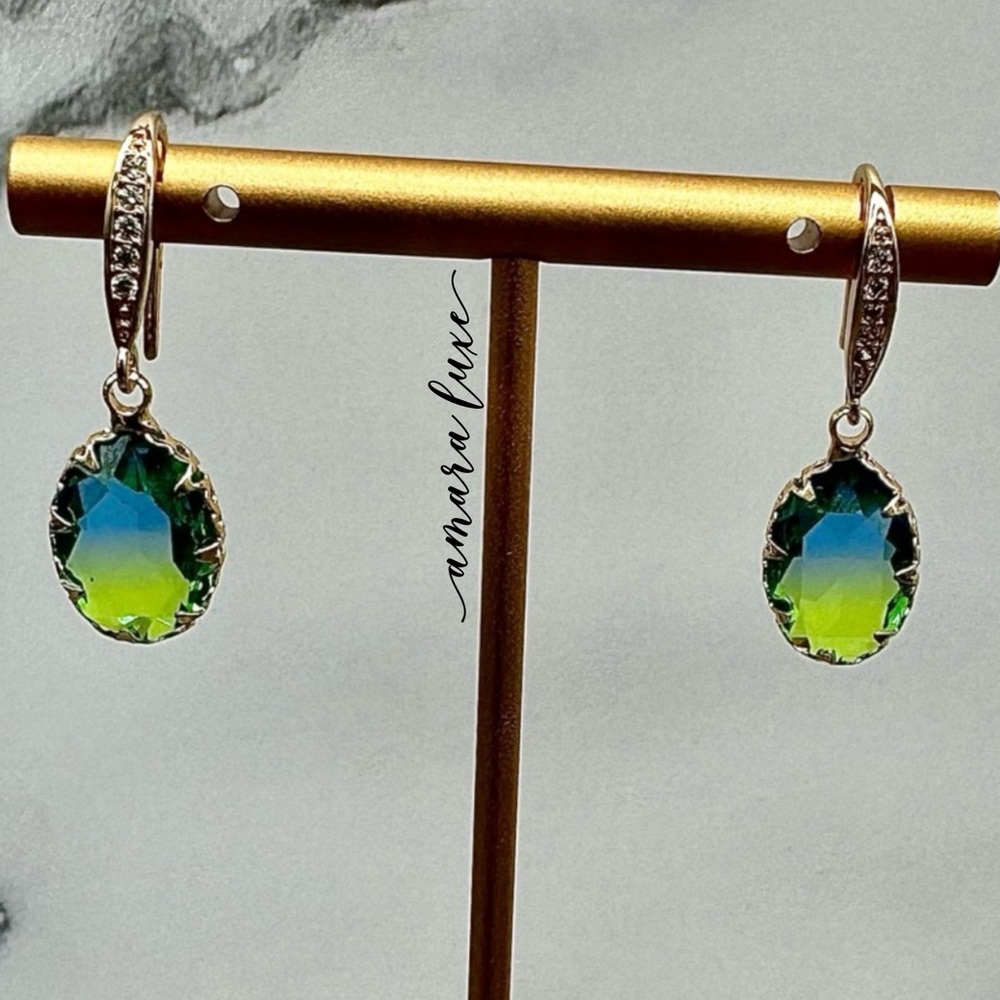 Tourmaline Gradient Drop Earrings - Picture 4 of 5